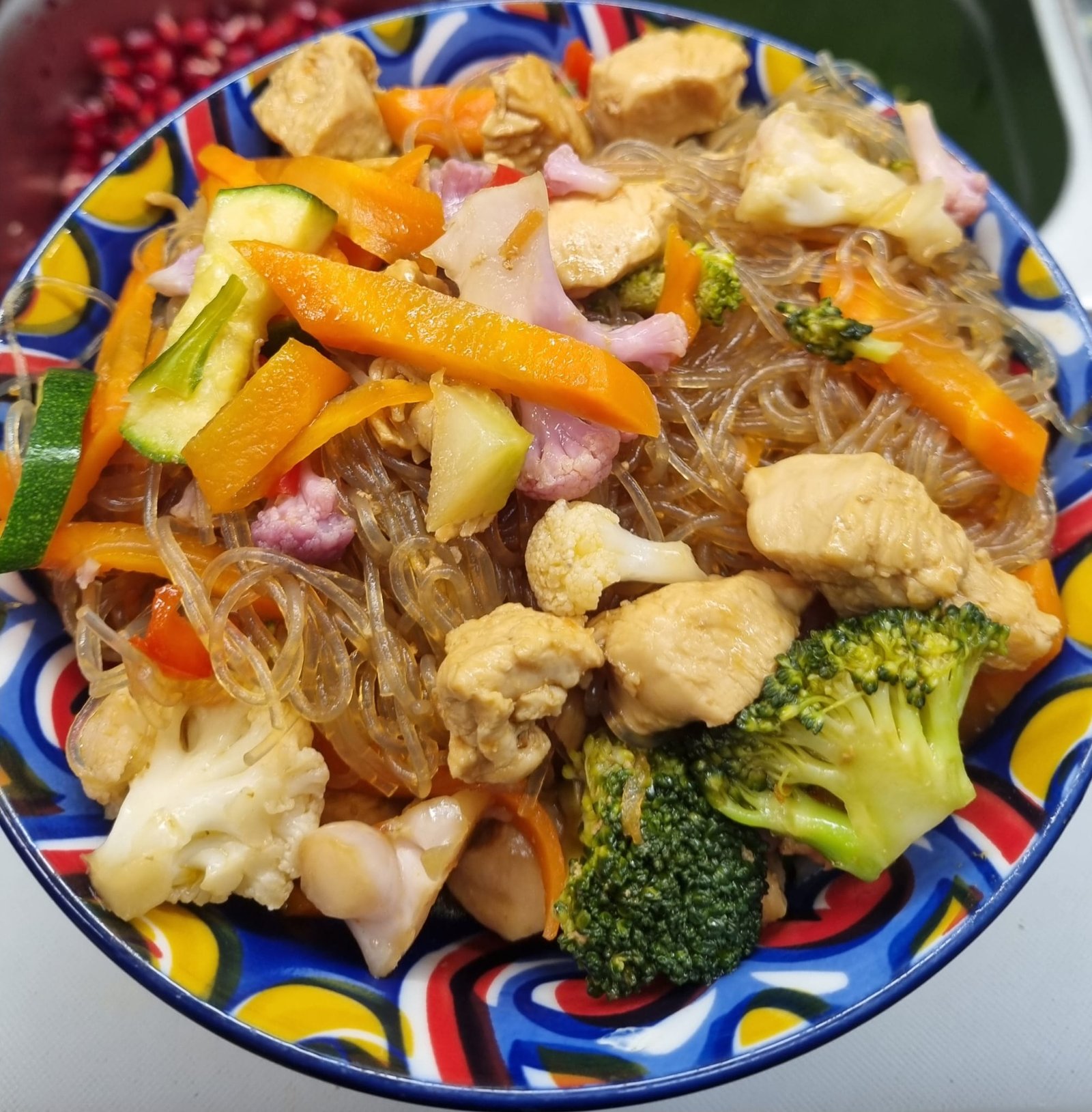 Spaghetti Soia Pollo